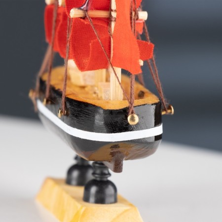 Souvenir small “Marianna” souvenir ship, sides with a white strip, scarlet sails, 3 × 10 × 10 cm-2