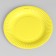 Disposable plate "yellow" laminated, cardboard, 18 cm