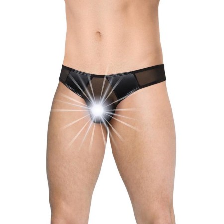 Men's panties Softline Collection, with Wetlook inserts, black color, size m/l