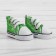 Sneakers for puppets "Squeezes", sole length: 5 cm, green color