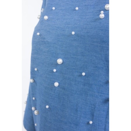 Female blouse, size 44, blue color-4