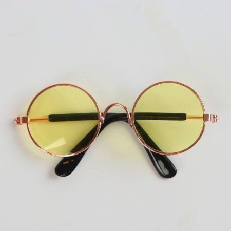 Glasses for toys, yellow color