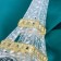 Jewelry decoration "Eiffel Tower Shine" 6.5x14.5 cm, transparent gold