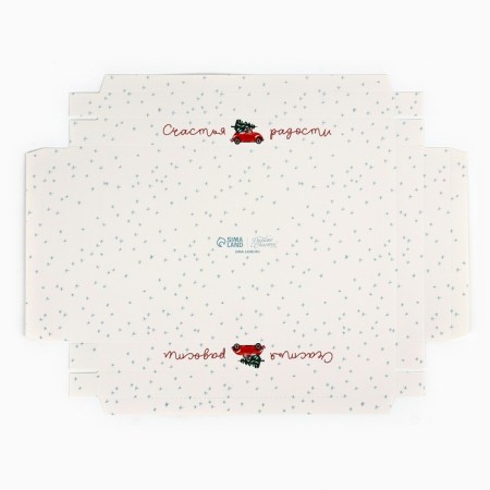 Box for musser cakes "Happiness and Joy", 27 x 17.8 x 6.5 cm, New Year-7