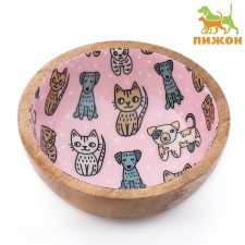 Wooden bowl with a pattern inside 250 ml