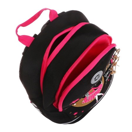 School backpack, 38 x 28 x 18 cm, Grizzly, ergonomic back, + keychain, black-8