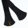 Women's belt, width 12 cm, black color