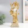 Polystone souvenir "Dancing deity with a musical instrument" with a white-gold 13x9x34 cm
