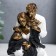 Souvenir Polystone "Dad, mom and child in white clothes, covered with scarf" 12.5x9x13.5 cm