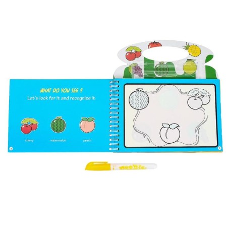 Book for drawing water "Fruits", with a marker-3
