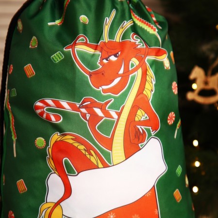 New Year's bag on the lace, the color is green-3