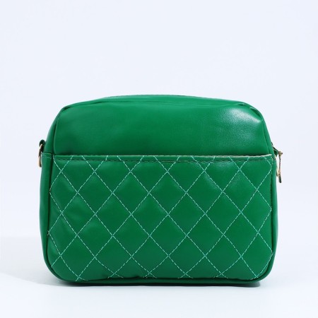 Bag Cross-Bodi with a zipper, green color-2