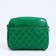 Bag Cross-Bodi with a zipper, green color