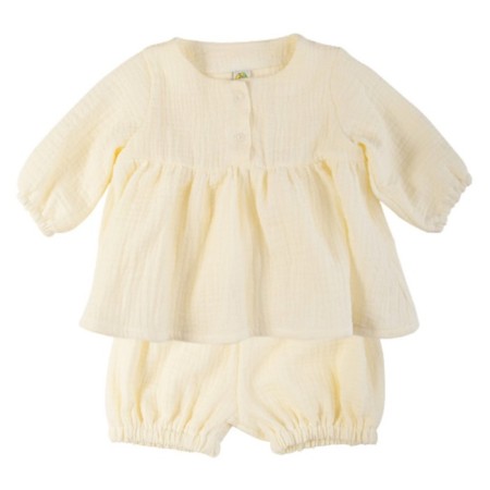A set of clothes for the summer "Sakura", height 86, beige color-1