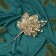 Decor "New Year's grace" carved leaves, 33x17 cm, gold