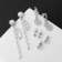 Pusets 4 pairs of “Magic” medallions and scattering pearls, white color in silver