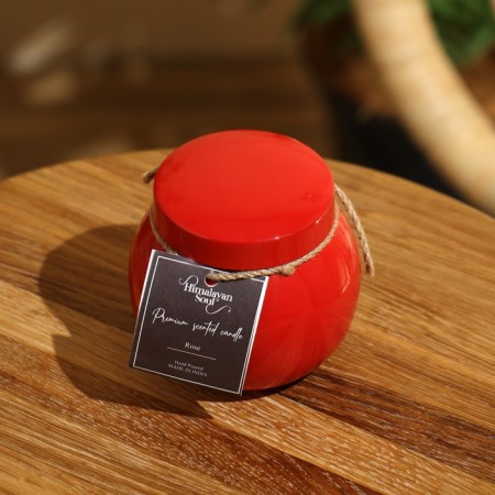 Aromatic candle in a jar 150 g, paraffin, rose-2