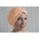 Women's set for the sauna (Pareo+Chalma) with embroidery, peach