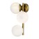 Wall lamp EVOLUCE. Sle1191-201-03. Fratta. 3x60 watts, E27, 25x38 cm, golden color