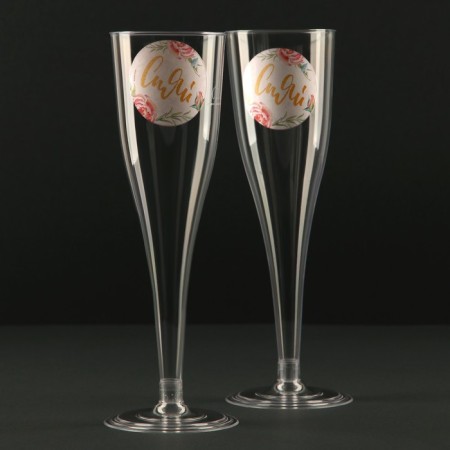 A set of plastic glasses for champagne "SHIAI", 150 ml-4