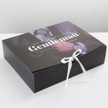 Gift folding box, packaging, "gentleman", 31 x 24.5 x 8 cm