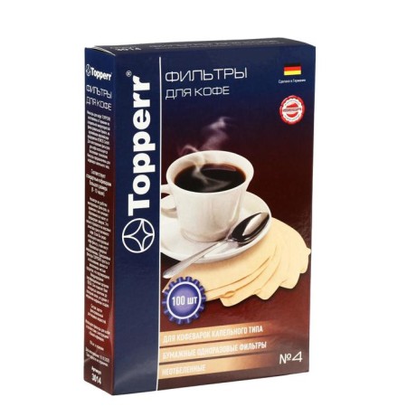 Paper filter for coffee makers No. 4 Topperr 100pc-2