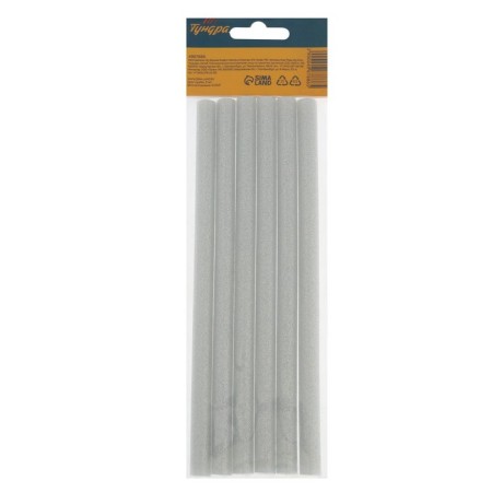 The adhesive rods of the tundra, 11 x 200 mm, silver with sparkles, 6 pcs.-6