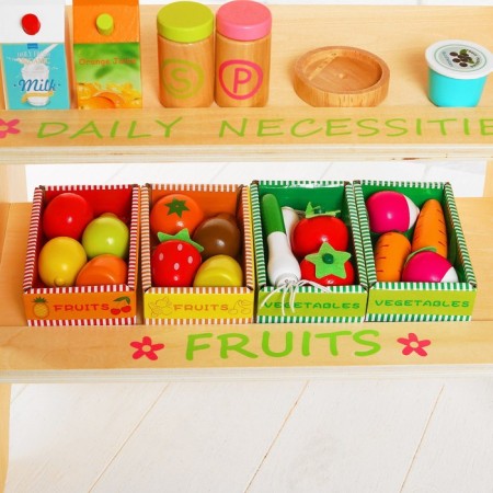 Game set "Play the store", wooden products in the set-5