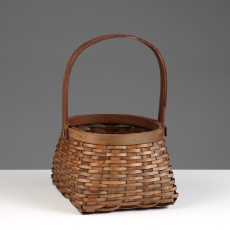 Wicker basket (sequoia), 17.5x15x11.5/23.5 cm, 1 pc., Brown-1
