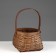 Wicker basket (sequoia), 17.5x15x11.5/23.5 cm, 1 pc., Brown