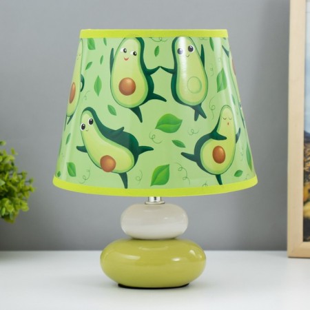 Avakado table lamp E14 15W white-green Risalux