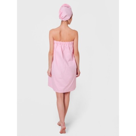 Bathwood set, size 78x145 cm, pink color-1