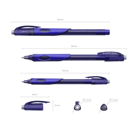 Pen with erased ink gel Erichkrause "Ergoline" Magic, blue ink-7