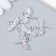 Decor for creativity metal, rhinestones "Dragonfly" silver 2x2.2 cm