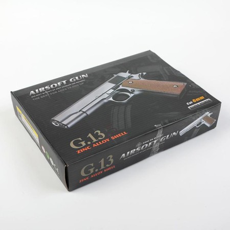 Strikeball gun "Galaxy" COLT 1911, silver, feces. 6 mm-6