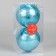 Set of balls plastic D-10 cm, 2 pcs "retro" blue