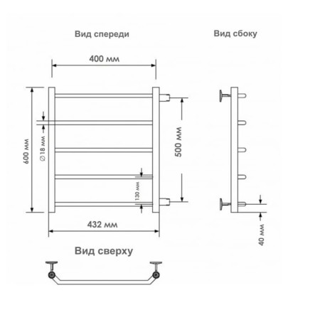 Water towel engine Indigo ROOF Eco 60/40, 600x400 mm, lateral-1