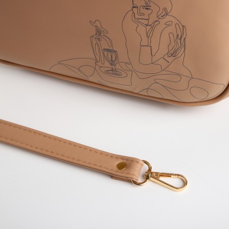 Women's bag over the shoulder Textura, small size, beige color-6
