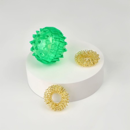 Hands and legs massage, d = 3.5 cm, 2 rings, green color-3
