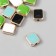 Beads for creativity plastic "Squares, bright gloss" mix set 10 pcs 0.9x1.1 cm