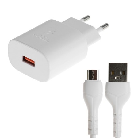 The BYZ U40, 1 USB, 18 W, 5 A, USB cable - Micro USB, 1 m, pd, white