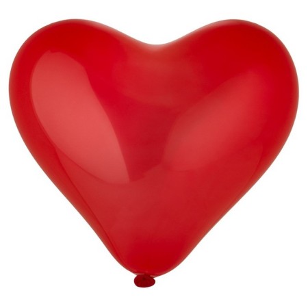 Shar Latex 10 "Heart", crystal, set of 50 pcs., Red color