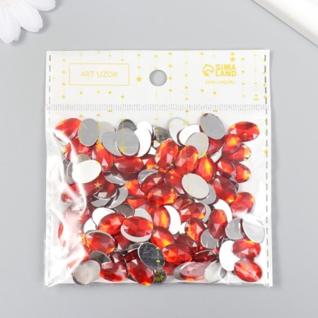Decor for creativity Plastic "Rhil. Red" set of 150 pcs 1x1.4 cm-3