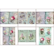 Set of decoupage cards 6 pcs 