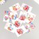 Cardboard "Flowers 14" set 10 pcs (5 types) 4x6 cm