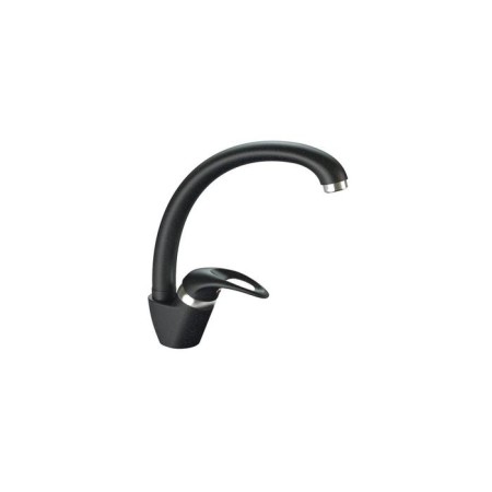 Kitchen mixer "Karelian stone" KM003/q4, single -leaf, matte, black