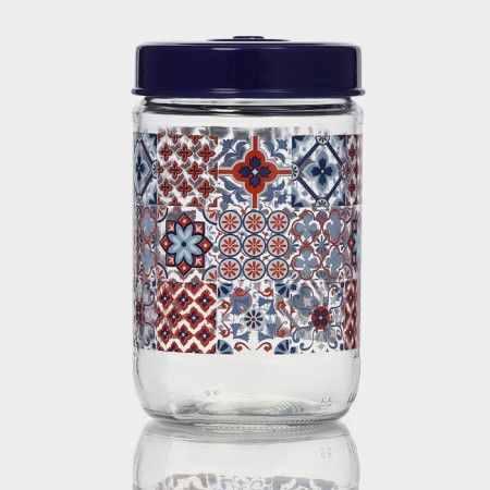 Glass Bank for bulk products "Mosaic", 660 ml-1