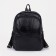 Women's backpack made of artificial leather with lightning, black color