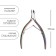Manicure nippers for cuticle, curved blade, double spring, 10.5 cm, blade length - 5 mm, chameleon color