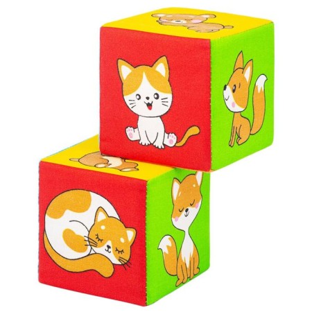 A set of soft cubes "Mom and baby"-4